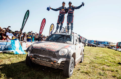 Nasser Al Attiyah, segundo con su Mini