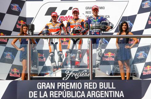 Podio MotoGP Argentina