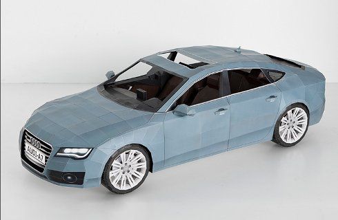 Perfecta réplica del Audi A7 en papel