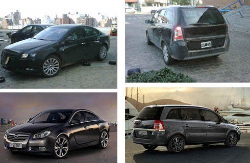 Opel Zafira e Insignia camuflados en Córdoba