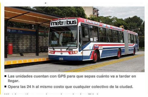 En minutos se lanza el Metrobus