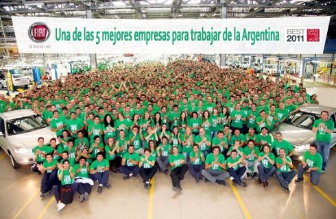 Fiat Auto entre las 5 mejores empresas para trabajar