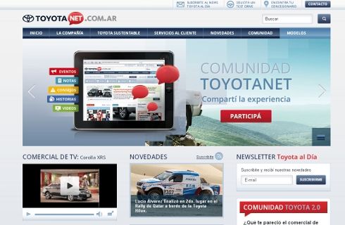 Toyota Argentina lanza nueva web