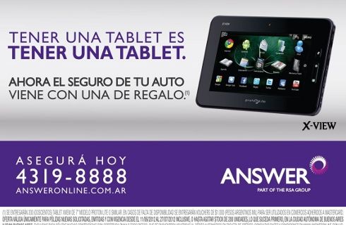 Answer te regala una tablet XVIEW