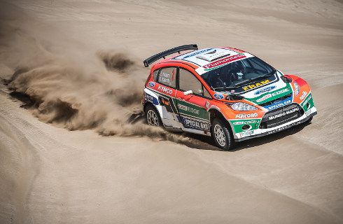 El Ford Fiesta campeón del Maxi Rally brilló en los Médanos