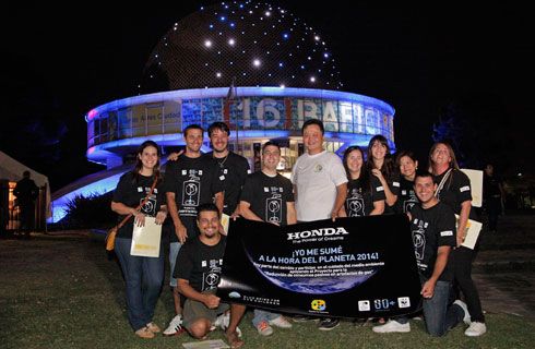 Honda dijo presente en la hora del planeta