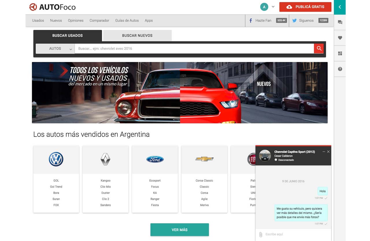 Un novedoso chat para comprar y vender autos