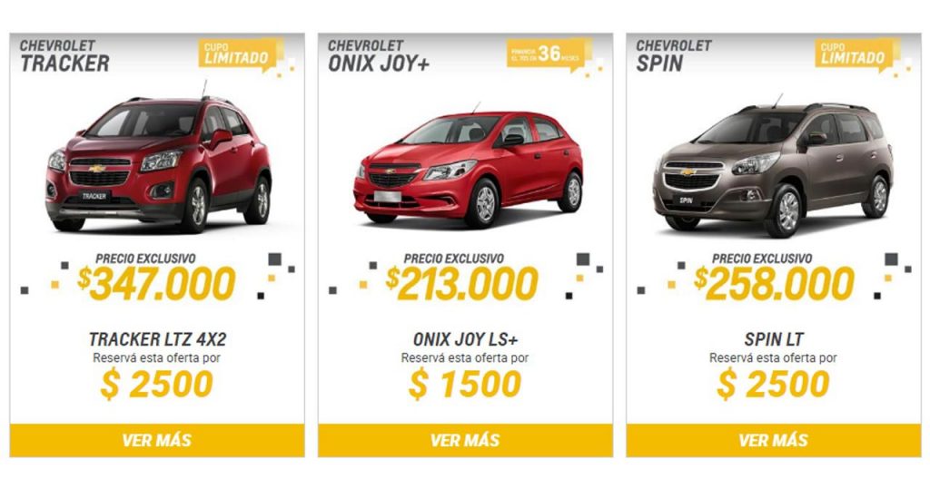 Chevrolet tienda online