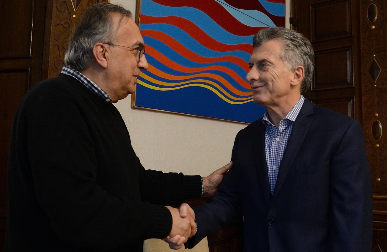 Sergio Marchionne, CEO de FCA, se reunió con el Presidente Mauricio Macri