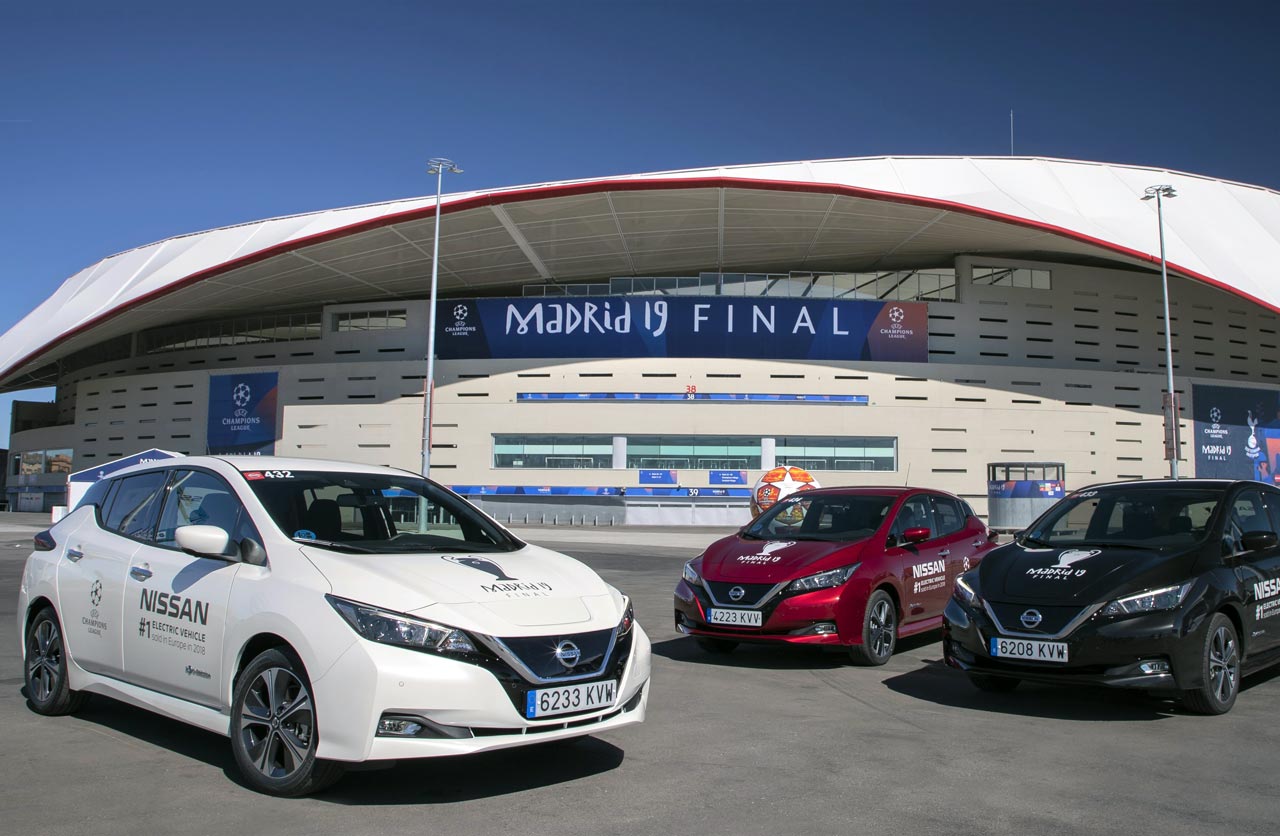 El Nissan Leaf electrifica la final de la UEFA Champions League 2019