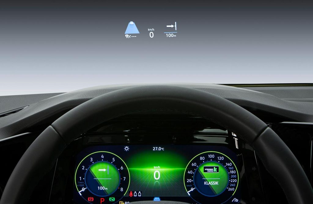 Head up display Volkswagen Golf 8