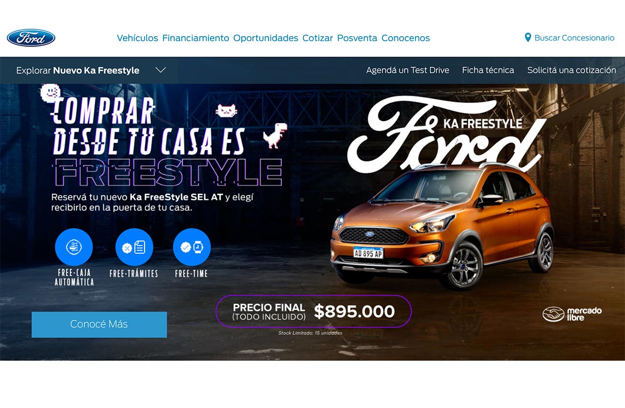 El Ford Ka Freestyle se puede comprar 100% online con entrega a domicilio