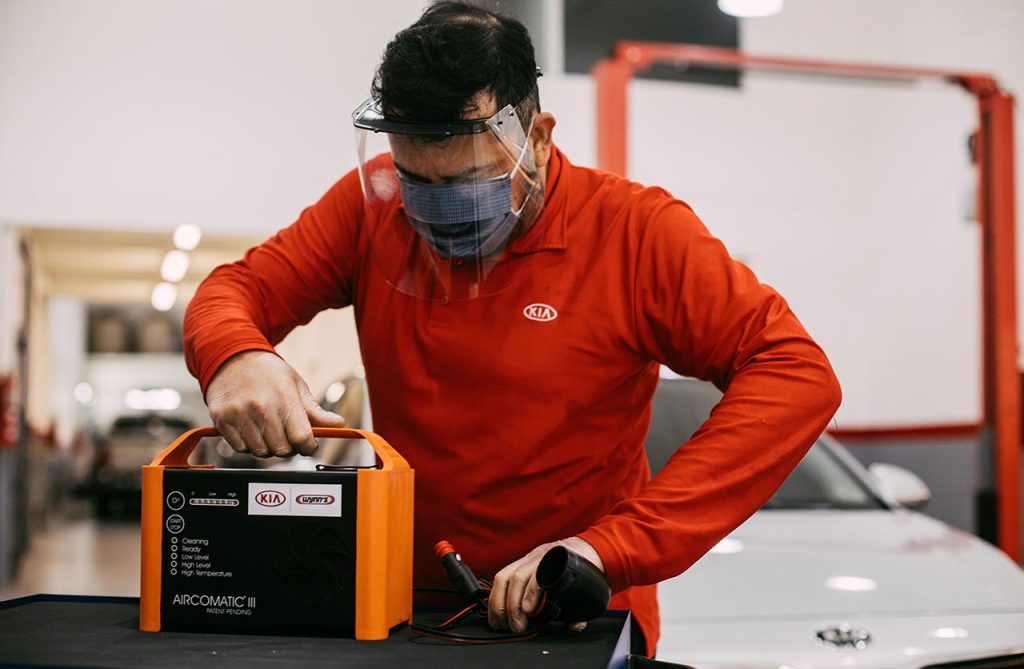 Kia sanitización vehículos cornavirus