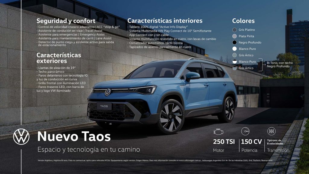 Nuevo Volkswagen Taos 2026
